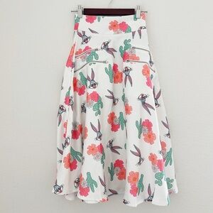 Looney Tunes X Unique Vintage Bugs Bunny Cactus Skirt